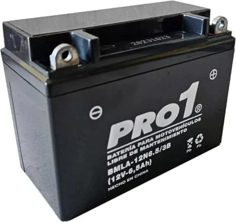 Bateria De Gel Moto 12v 6.5a Bmla-12n6.5/3b Pro1