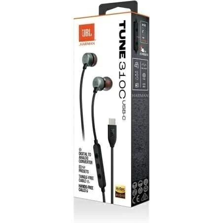 Auricular JBL T310c Cableado Usb C Negro