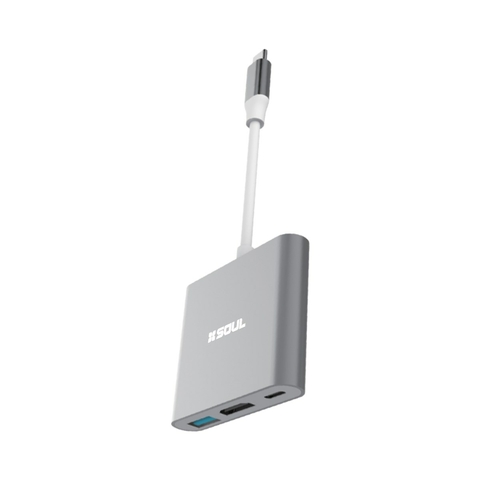 Adaptador Multi Hub 3en1 Soul Tipo C