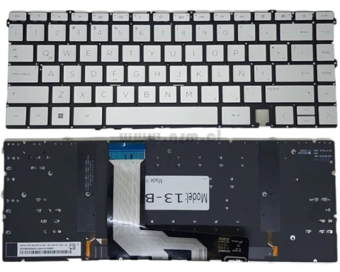 Teclado HP Envy X360 15-Ep Series Plateado Español