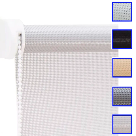 Cortina Roller Mesh Screen Traslucida 205x220 cm Lista para Instalar