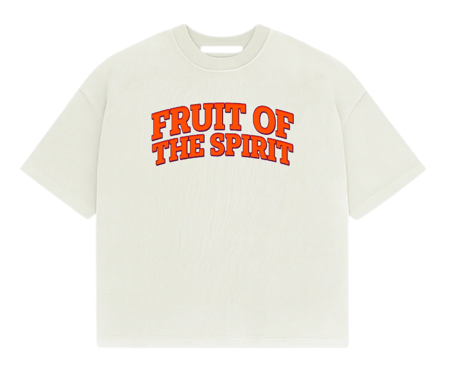 Camiseta branca “Frutos do espírito”