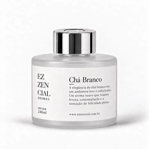 Chá Branco Difusor de Ambiente 240ml Jateado - Linha Premium Ezzencial