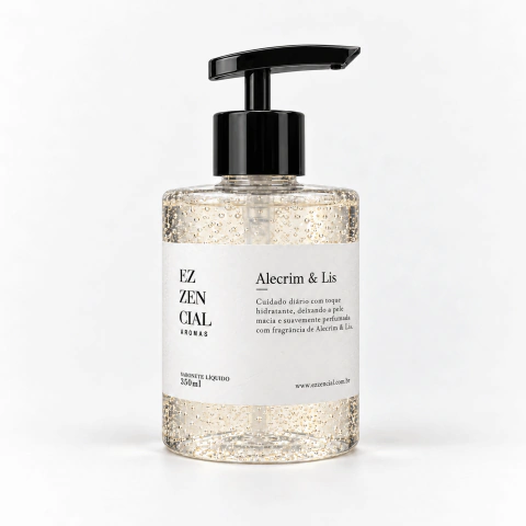 Sabonete Líquido Alecrim & Lis 350ml - Linha Slim | Ezzencial