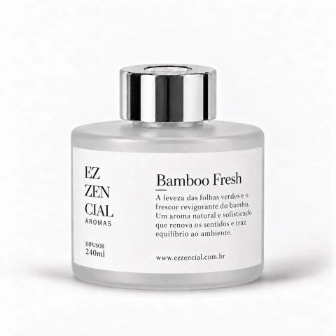 Bamboo Fresh Difusor de Ambiente 240ml Jateado - Linha Premium Ezzencial
