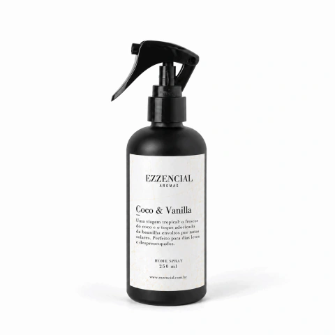 Home Spray Premium Preto Fosco 250ml Coco & Vanilla Ezzencial