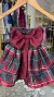 SAIA DE FESTA JUNINA -XADREZ DE PRETO COM MARSALA - comprar online