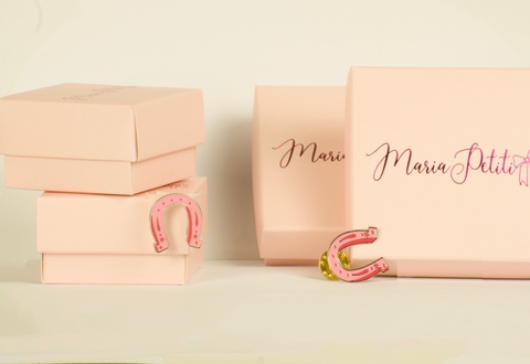 Pin Ferradura da Sorte Rosa – Maria Petiti - comprar online