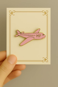 Pin avião coquete rosa - comprar online