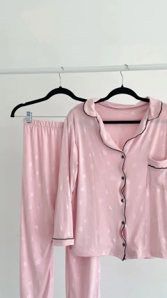 PIJAMA CAMISERO ROSA