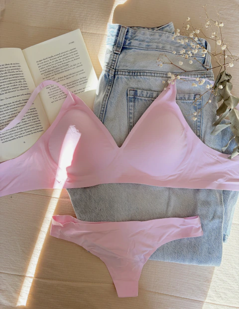 CONJUNTO SIN COSTURA ROSA BEBE