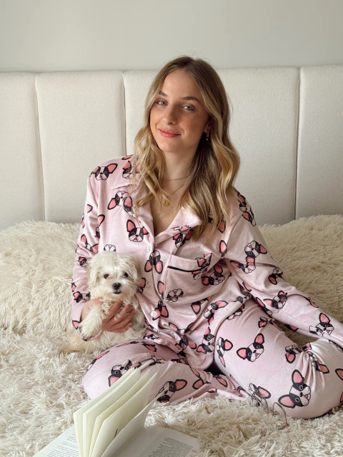 PIJAMA CAMISA PLUSH BULL DOG