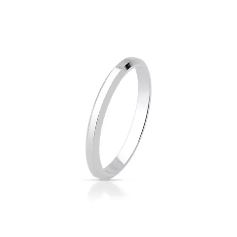 Alianças de Prata 925 - Chanfrada Liso 2mm - comprar online
