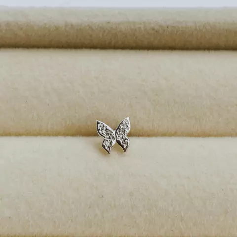 Piercing Trágus/Flat/Hélix Borboleta - Prata e Aço - comprar online