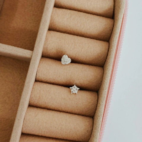 Piercing Coração com Zircônias - comprar online