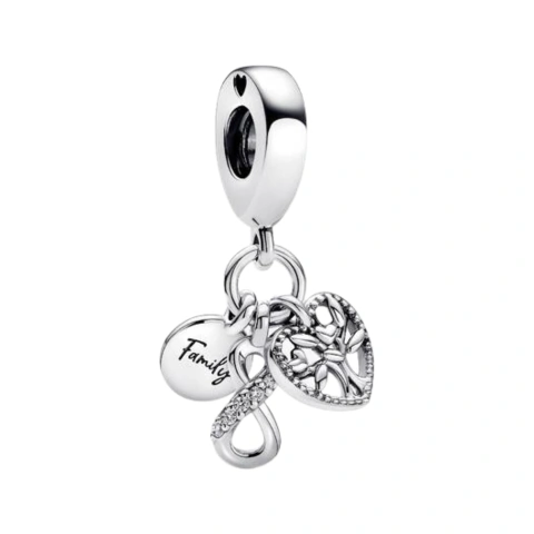Charm pendente triplo família Infinito Pandora