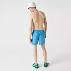 Shorts Lacoste Azul Claro com Estamp de Assinatura