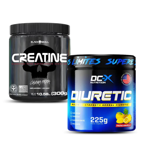 Kit Detox e Energia – Diuretic Frutas Amarelas + Creatina Black Skull 300g - comprar online
