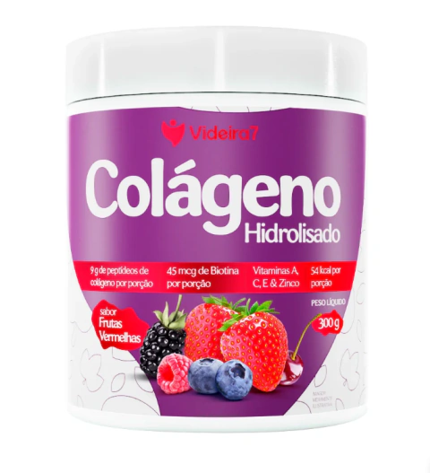 Colágeno Hidrolisado com Biotina, Amora Miúra, Vitaminas e Minerais 300g | Videira7