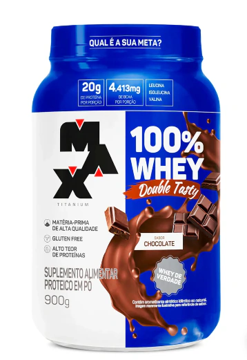 100% Whey Double Tasty Max Titanium 900g | Proteína de Alta Performance