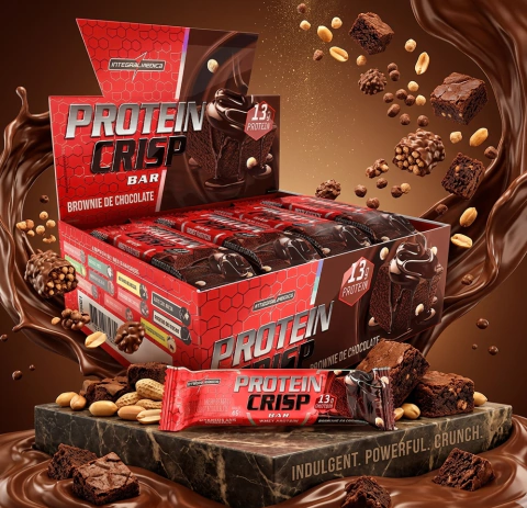 Barra de Proteína Protein Crisp Integralmedica Brownie - Caixa 12unidades