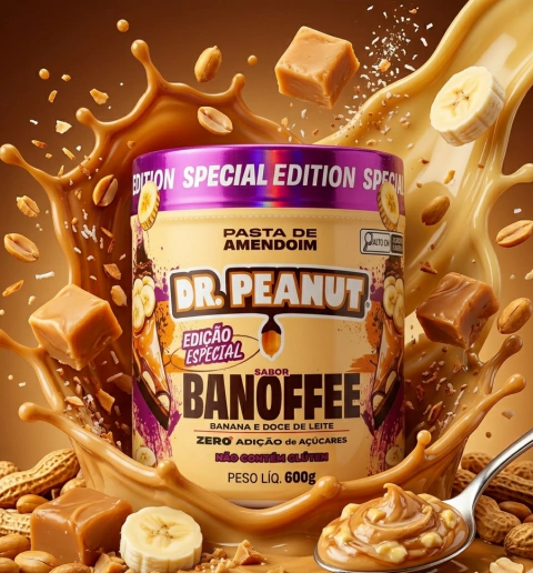 Pasta de Amendoim Dr Peanut 600g – Linha Gourmet Completa com Whey Protein e Zero Açúcar - comprar online