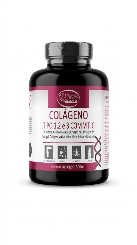 Colágeno Tipo 1, 2 e 3 com Vitamina C