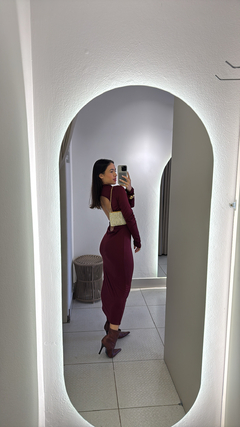 Vestido Poliamida costas de fora na internet