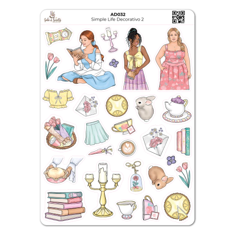 Simple Life Decorativo 2 - Cartela de Adesivos - comprar online