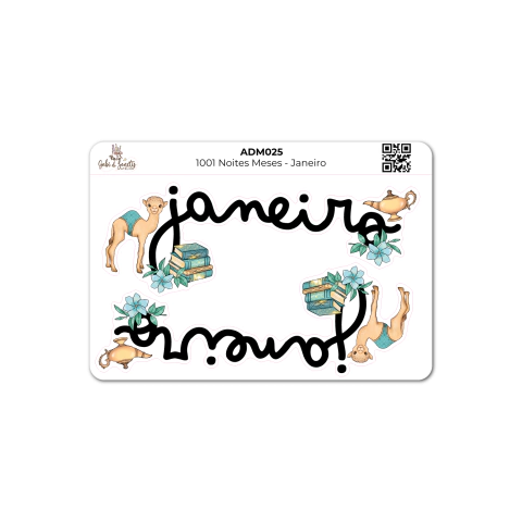 1001 Noites Meses (Escolha) - Cartela de Adesivos
