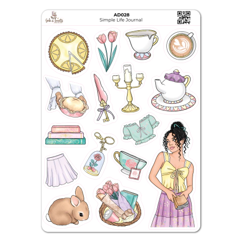 Simple Life Journal - Cartela de Adesivos - comprar online