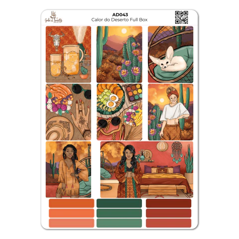 Calor do Deserto Full Box - Cartela de Adesivos - comprar online