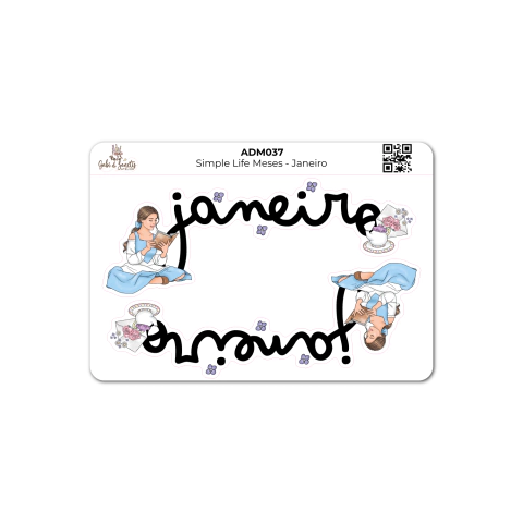 Simple Life Meses (Escolha) - Cartela de Adesivos