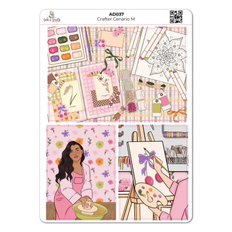Crafter Cenário Médio - Cartela de Adesivos - comprar online