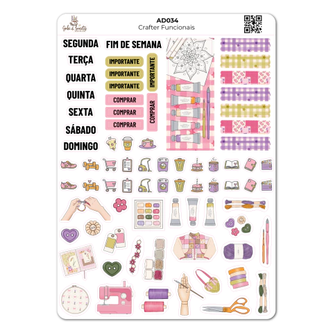 Crafter Funcionais - Cartela de Adesivos - comprar online
