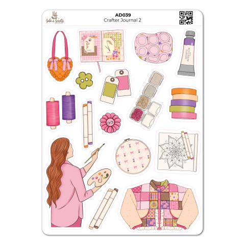 Crafter Journal 2 - Cartela de Adesivos - comprar online