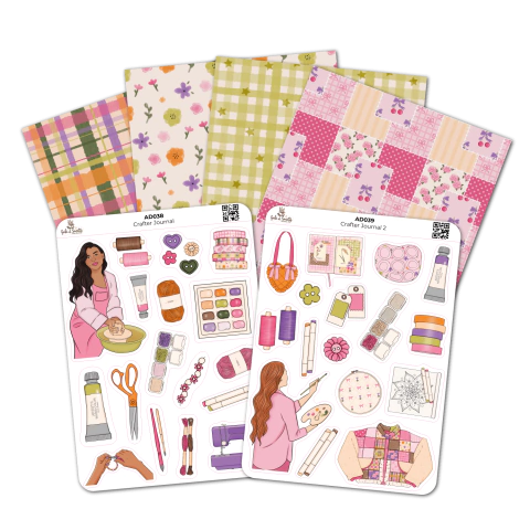 Kit Journal Criativo Crafter - Cartelas e Papéis Adesivos - comprar online