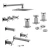 Combo Grifería Fv Dominic Cruz Lavatorio Pared Bide Y Ducha