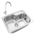 Pileta Bacha de Cocina Johnson Luxor Si55ad Acero Inox. Y Grifería Ultragrif