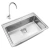 Pileta Bacha Simple De Cocina Johnson Quadra Max Q71a Inox Y Grifería Ultragrif
