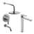 Set Grifería Baño Monoc. Piazza Next Lavatorio Alto y Ducha Emb C/T
