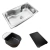 Bacha Cocina Johnson Luxor Si85A + Pileta Accesoria y Tabla de Picar Negra