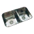 Pileta Bacha Doble De Cocina Johnson R63/18 Acero Inoxidable