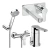 Combo Grifería Monocomando Roca L20 Lav Pared+Ducha Ext S/T+Bidet tr