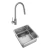 Bacha Cocina Johnson Q40 + Grifería Ultragrif Gourmet Steel