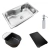 Bacha Cocina Johnson Luxor Si85Ad +Dosif, Pileta Accesoria y Tabla de Picar Negra