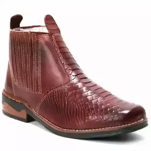 Botina Texana Cano Curto Masculina com Escamas - comprar online