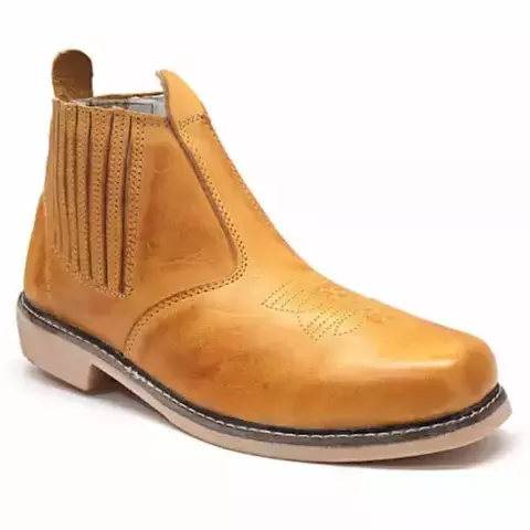 Botina Texana Cano Curto Masculina Caramelo Simples - comprar online