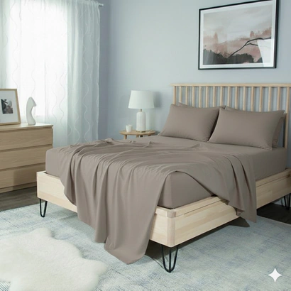 Juego de Sábanas Satén Percal 400 Hilos - Blanche Ropa de Cama