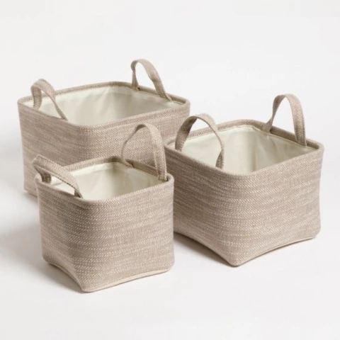 Cestos Cube Fabric con Manija (Set x3) en internet